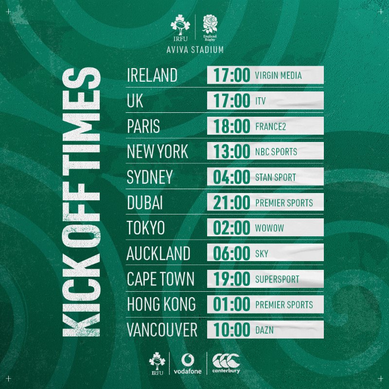 IrishRugby's tweet photo. Where in the world will you be backing Ireland today? 🌎

#TeamOfUs | #GuinnessSixNations