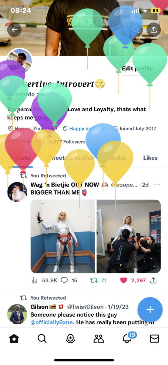 HB_DJY_'s tweet photo. God, Love and Loyalty is what made me who i am to day .. and i never stopped Believing 🙏

Thank God for another complete 365! 
lets start another journey today 1/365 …kancane kancane🚶‍♂️🦾

Balloons are mine today🤲🙏😁 https://t.co/d25wjvkHOp