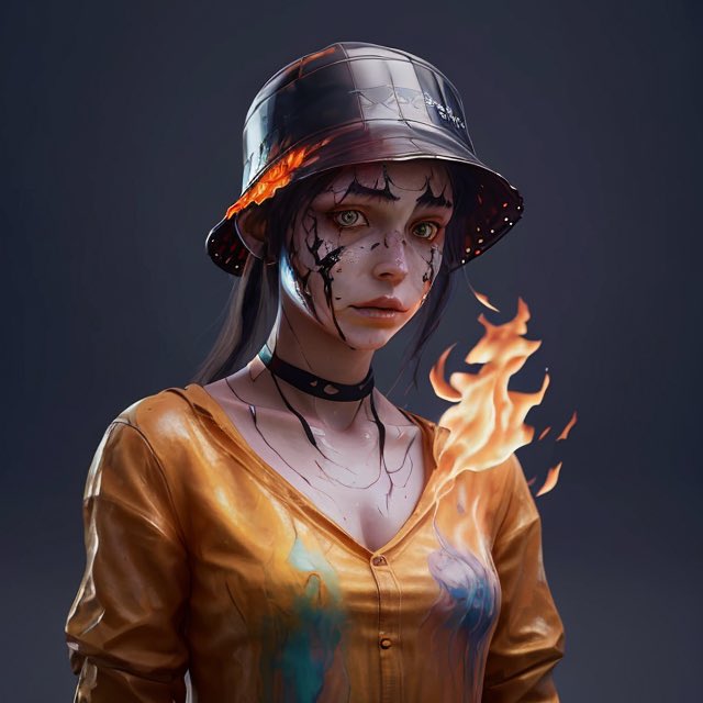 AltJaqen's tweet photo. Made my @weaboveofficial nft realistic ๐คฉ #strangeAI https://t.co/8BLG1GiHCZ