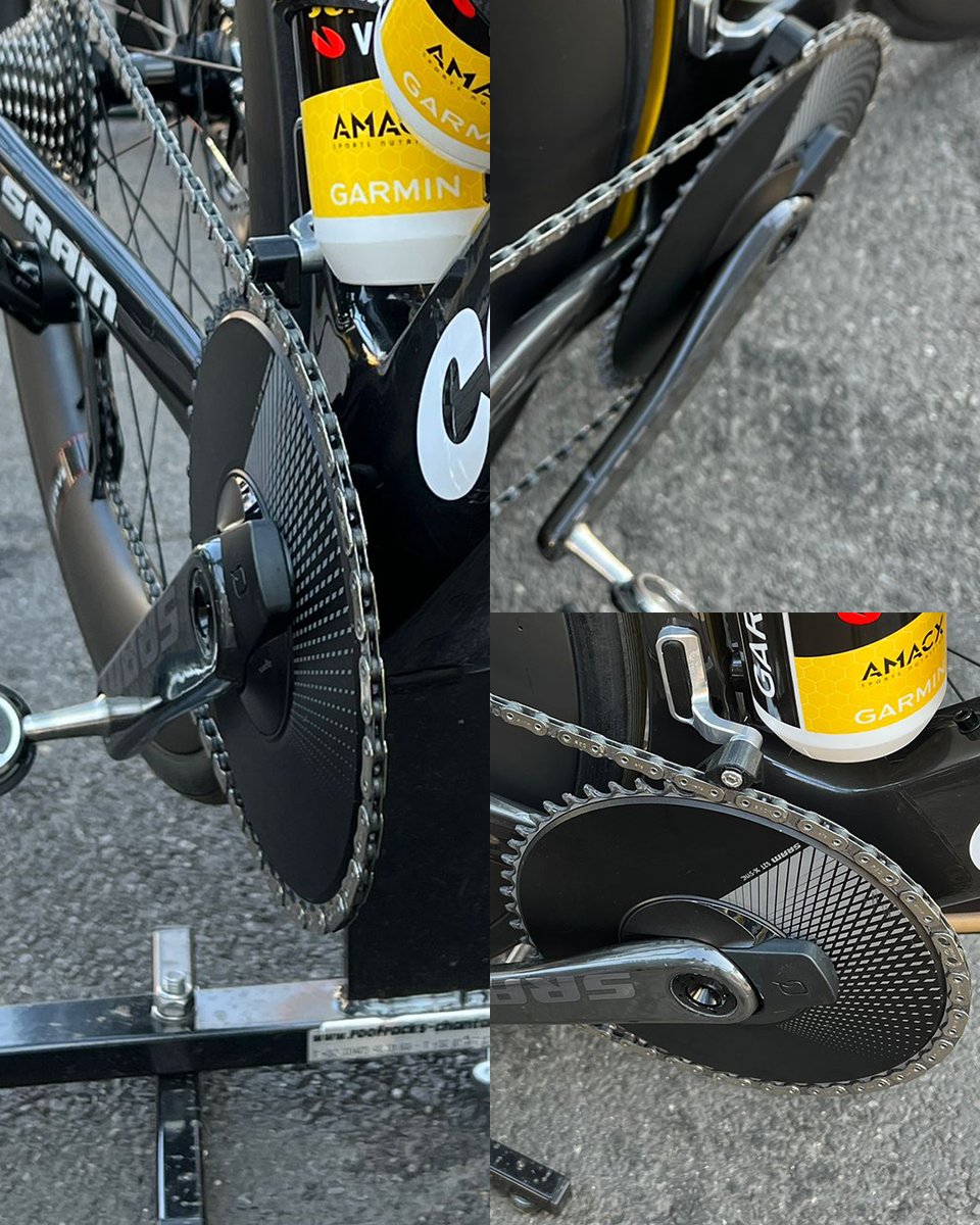 VelonCC's tweet photo. Just a single, 52-tooth chainring for Wout van Aert at Milano-Sanremo today 🚴🏻‍♂️
_________
🇮🇹 #MilanoSanremo https://t.co/EoTMdPCati