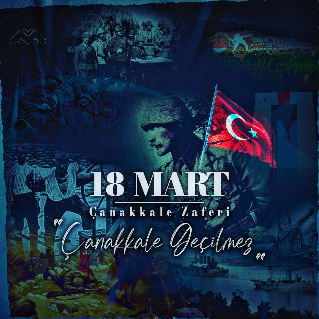 Ulu Önderimiz Mustafa Kemal Atatürk, Çanakkale’yi geçilmez kılan tüm şehitlerimiz ve gazilerimizi saygı, minnet ve rahmetle anıyoruz.
🇹🇷
18 Mart Çanakkale Zaferinin 108. Yılı Kutlu Olsun!

#çanakkale #18martçanakkalezaferi #mustafakemalatatürk