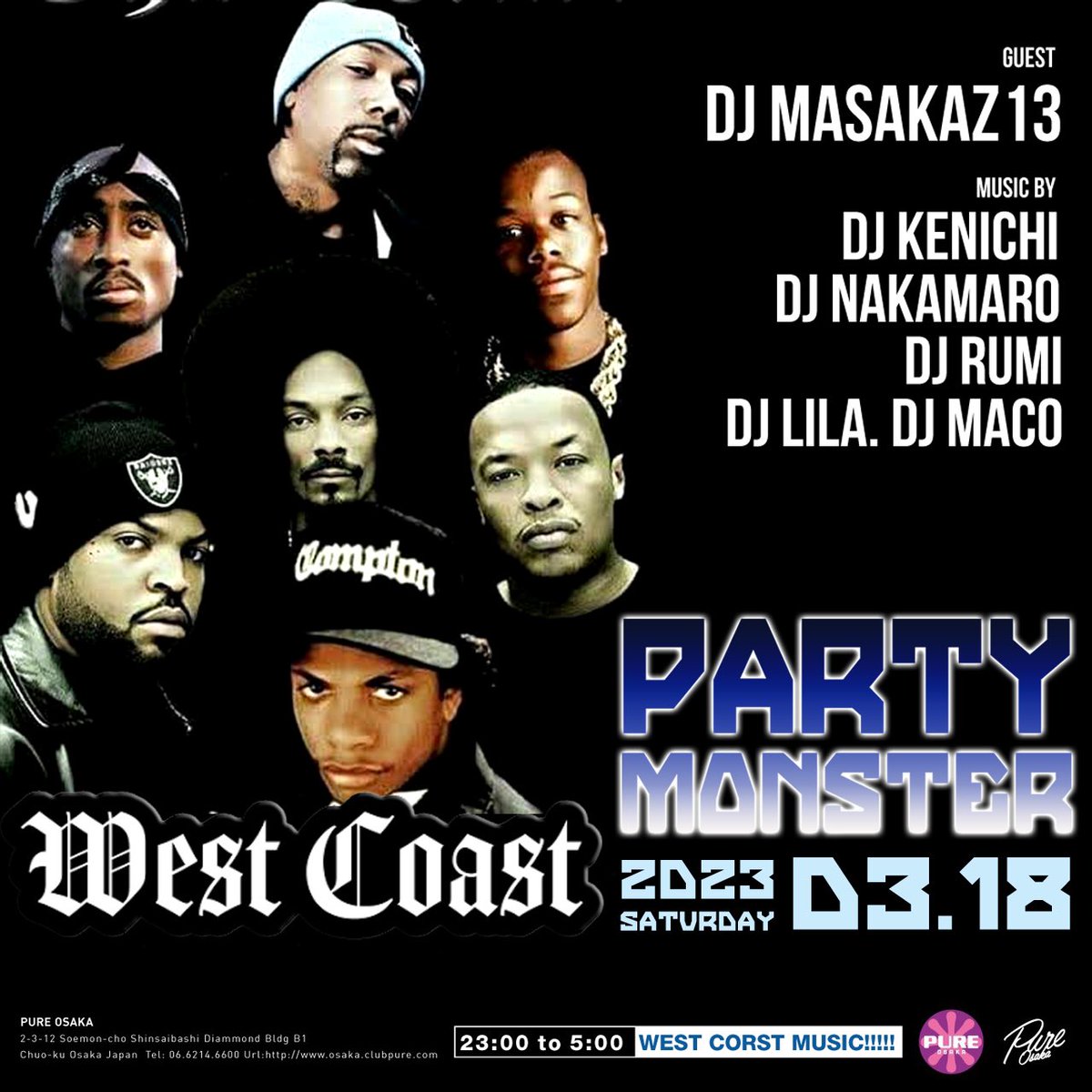 djkenichi198388's tweet photo. 🔥Tonight🔥
•
at. PURE OSAKA
@pure_osaka
•
#PartyMonstar
#PUREosaka
#DJケンイチ
#FCモナキング
#Resaca
#BoaSort
#WCA #Nike
#soundmate https://t.co/l9yFNcMTeW