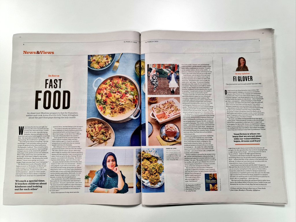 Catch me in @waitrose weekend magazine about Ramadan Cooking. Absolute pleasure speaking with @TessaAllingham, thank you 💕