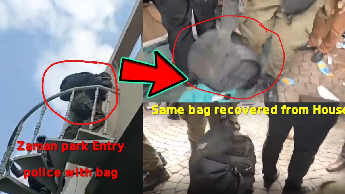 Maham (@mahi_136) on Twitter photo Police placing weapons inside Imran Khan residency Zaman Park which they brought with them in bags ..
<a href="/hrw/">Human Rights Watch</a>
<a href="/UNHumanRights/">UN Human Rights</a>
<a href="/amnesty/">Amnesty International</a>
<a href="/SkyNews/">Sky News</a>
<a href="/BBCWorld/">BBC News (World)</a>
<a href="/AJEnglish/">Al Jazeera English</a>
<a href="/UNWatch/">UN Watch</a>
<a href="/cnni/">CNN International</a>
#ZamanPark_under_attack
#عمران_خان_کی_جان_کو_خطرہ
#جب_سب_مٹ_جائےگا_تب_نکلوگے Police placing weapons inside Imran Khan residency Zaman Park which they brought with them in bags ..
<a href="/hrw/">Human Rights Watch</a>
<a href="/UNHumanRights/">UN Human Rights</a>
<a href="/amnesty/">Amnesty International</a>
<a href="/SkyNews/">Sky News</a>
<a href="/BBCWorld/">BBC News (World)</a>
<a href="/AJEnglish/">Al Jazeera English</a>
<a href="/UNWatch/">UN Watch</a>
<a href="/cnni/">CNN International</a>
#ZamanPark_under_attack
#عمران_خان_کی_جان_کو_خطرہ
#جب_سب_مٹ_جائےگا_تب_نکلوگے