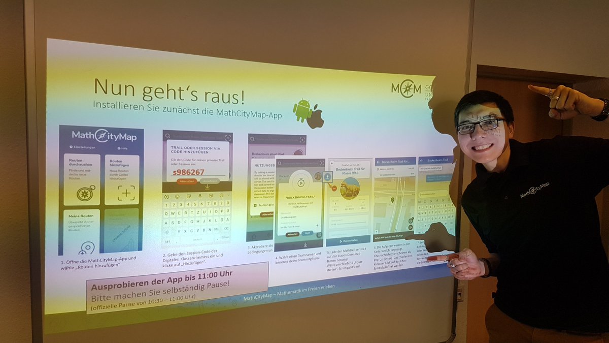 mathcitymap's tweet photo. Ken &amp; Simon halten heute eine #Fortbildung zu #MathCityMap in #Wetzlar! 🤩

@Erasmus_Project #iteachmath #twlz #piDay2023 https://t.co/0Gl4Ojs6RK
