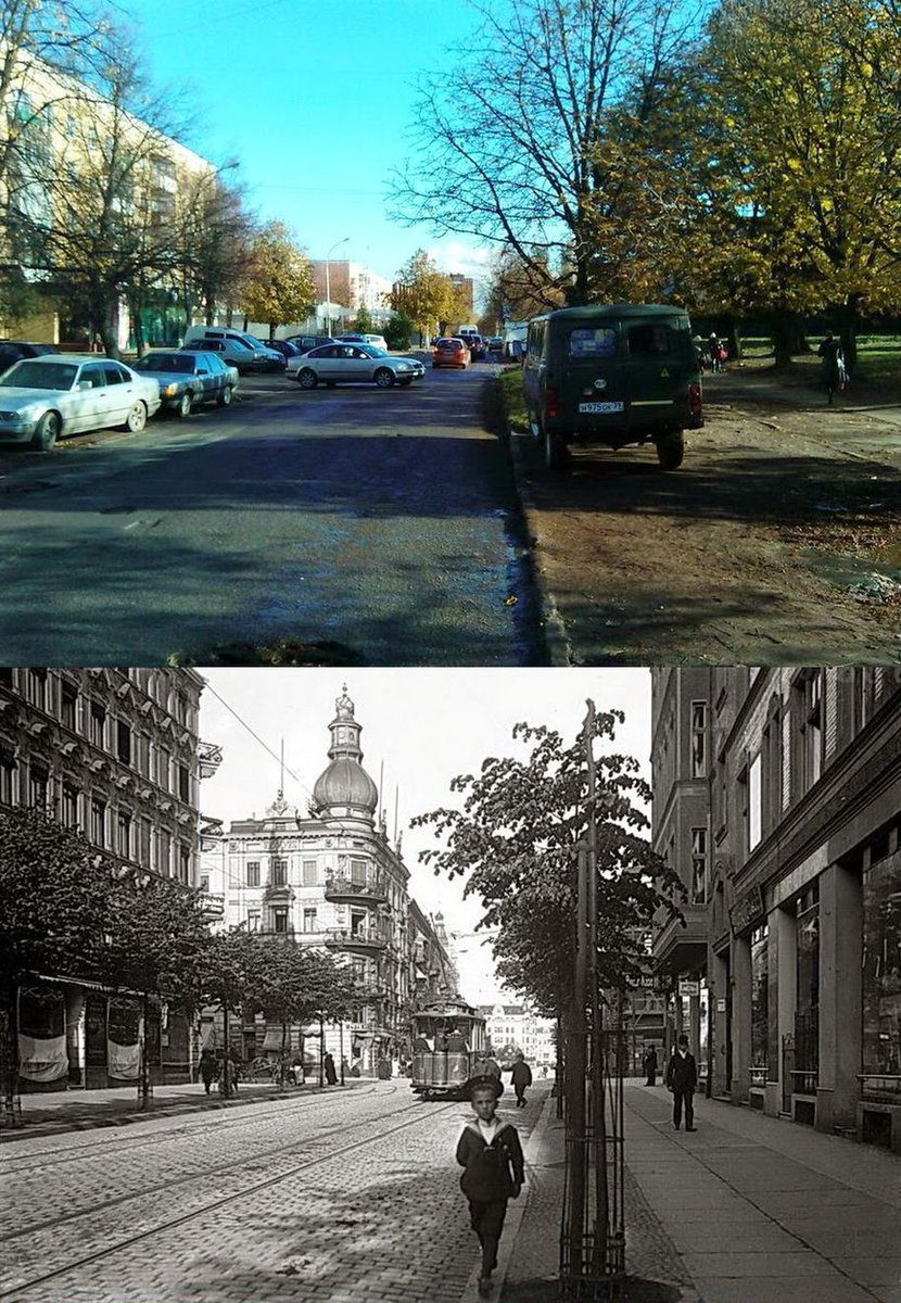 The "russian world" only brings rot and decay.
This is Kaliningrad before and after entering the "russian world". Sure, the Nazis were defeated, but they couldn't beat the Germans in building a beautiful and prosperous city. It became just another soulless russian shithole.