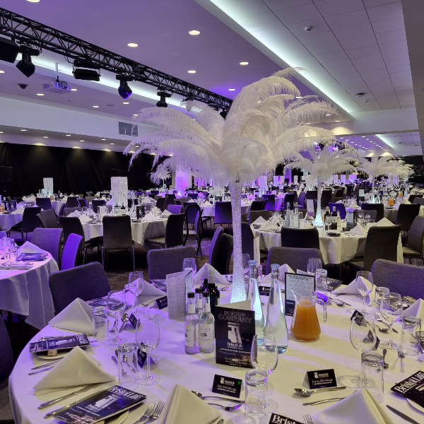 giantcardsuk's tweet photo. Thanks to @TheMediaClash for booking our table #centrepieces again for the fabulous @BristolLifeAwds  held at @ashtongatestad This year we supplied 61 illuminated ostrich feather centrepieces and crystal chandeliers.
#events #eventdecor #bapiaparty #awardsevent #corporateevent https://t.co/EyzuRc0Eym