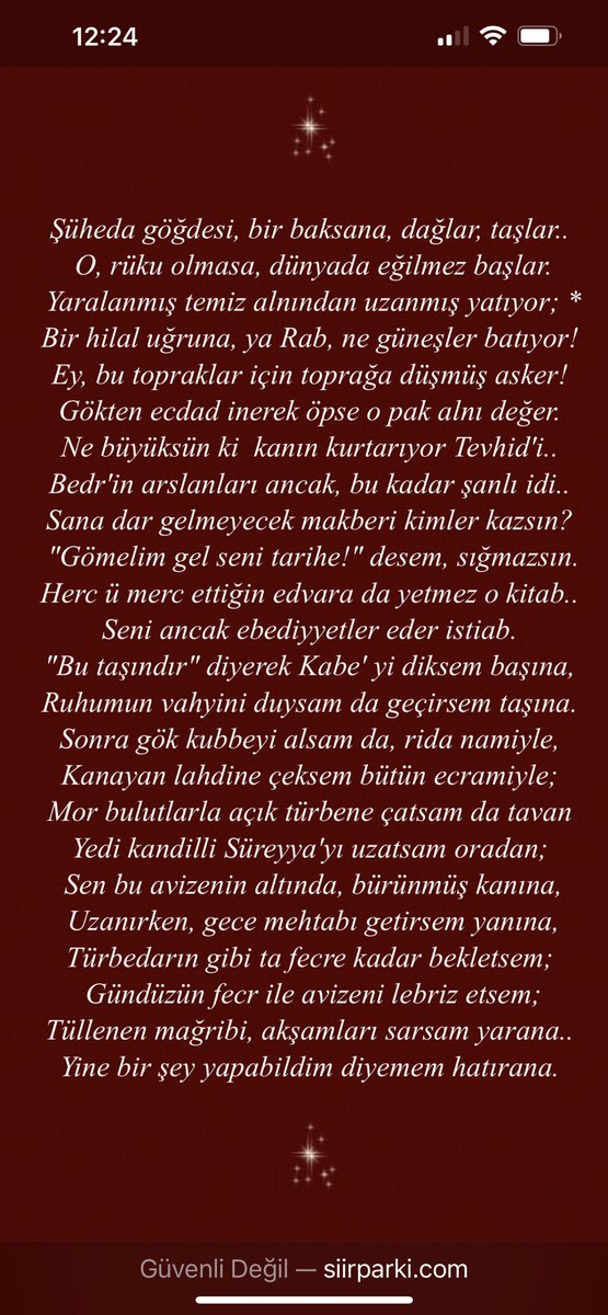 Asım’ın nesli…diyordum ya…nesilmiş gerçek: 
İşte çiğnetmedi nâmusunu, çiğnetmiyecek. 

Aynı ruh, aynı iman, aynı cesaretle

Vatanımıza, milletimize, değerlerimize musallat olan herkese, bir kez daha yüksek sesle:

ÇANAKKALE GEÇİLMEZ 

#18Mart