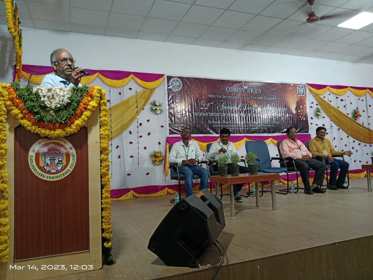 GecGudlavalleru's tweet photo. CSE  celebrated its 22nd Annual Day on March 14th, 2023, in association with COMITY 2K23. 
.
.
#SRGEC  #SRGECGudlavalleru   #GECGudlavalleru  #GVSNRV  #gudlavalleru  #college
 #students #CSE #COMITY  # COMITY 2K23 https://t.co/nfLF4QwL4x