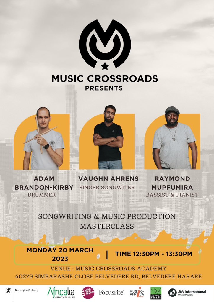 Music industry is broad that sometimes we forget the importance of songwriting and music production. Join us this Monday the 20th for this exciting workshop.