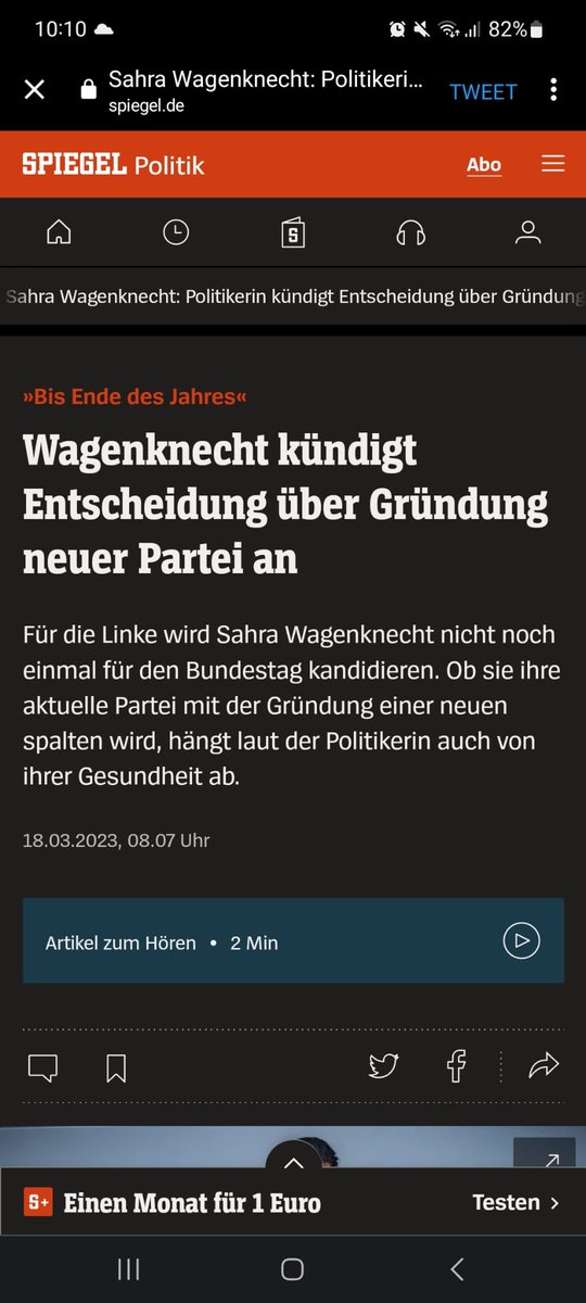 Und die Leute treten wieder in Scharen ein. Wie viele neue Mitglieder die LINKE wohl gewinnt, wenn Wagenknecht weg ist?
