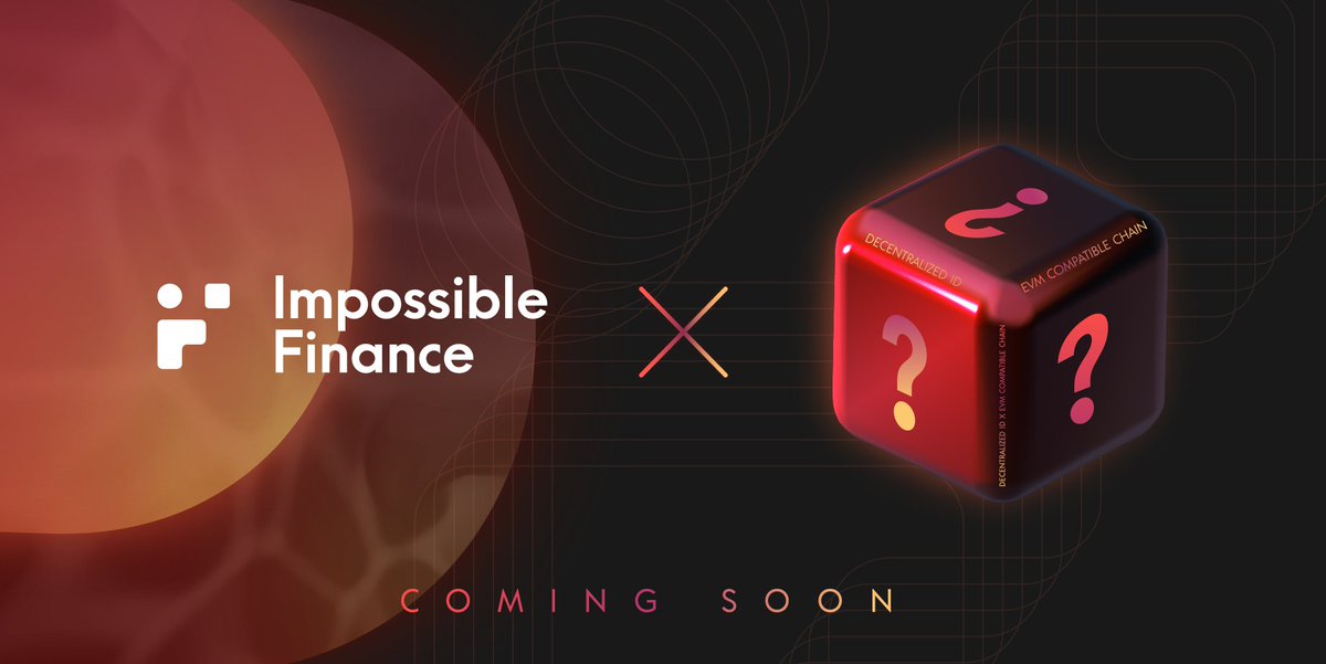 👀 Announcing IDO#18: ❓❓❓

🔥 Those that retweet and correctly tag the project below will enter into a lucky draw for a mystery reward

🌚 Hint: Decentralized ID x EVM Compatible Chain

#impossiblefinance #IDO18
#IF #IDIA #IDO #DEFI