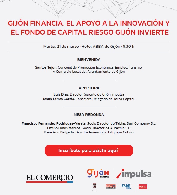 emilioovies's tweet photo. Este martes 21 de marzo tendremos el honor de participar en la mesa redonda del evento Gijón Financia Gijón Impulsa (Promoción Empresarial y Turística de Gijón, S.A.)

Hotel ABBA Gijón, este martes 21 de marzo a las 09:30

Si quieres asistir, apúntate en: https://t.co/Q3uqvBN7tb https://t.co/CFeH46U6oG