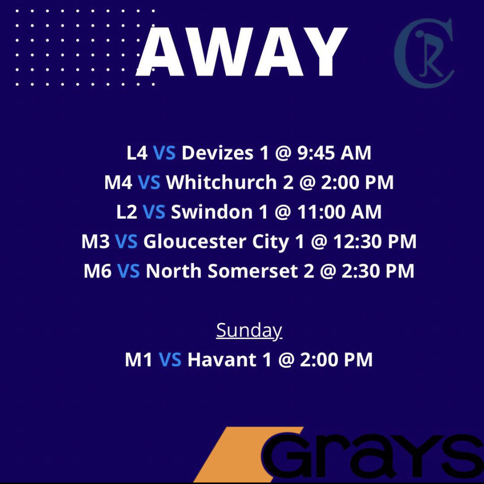 It’s #Saturday so #Freetosee #Hockey day! 👏 

⁦@EnglandHockey⁩ Prem ⁦@CliftonRobbies⁩ L1s v ⁦@WimbledonHC⁩   

BIG games elsewhere as 
M2 v ⁦@TBBHockey⁩ M2
M5 v ⁦@OldBristolianHC⁩ M2 (umps The King Brothers😯)
⁦@swsportsnews⁩ 
#BestofBristol