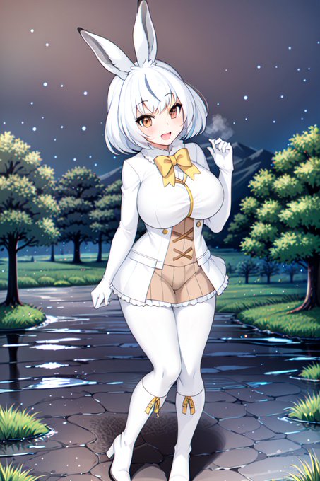 AI描きプログラムでエゾユキウサギを作ってみました❄️🐇

#けものフレンズ
#stablediffusion 
#AIイラスト #AIart 