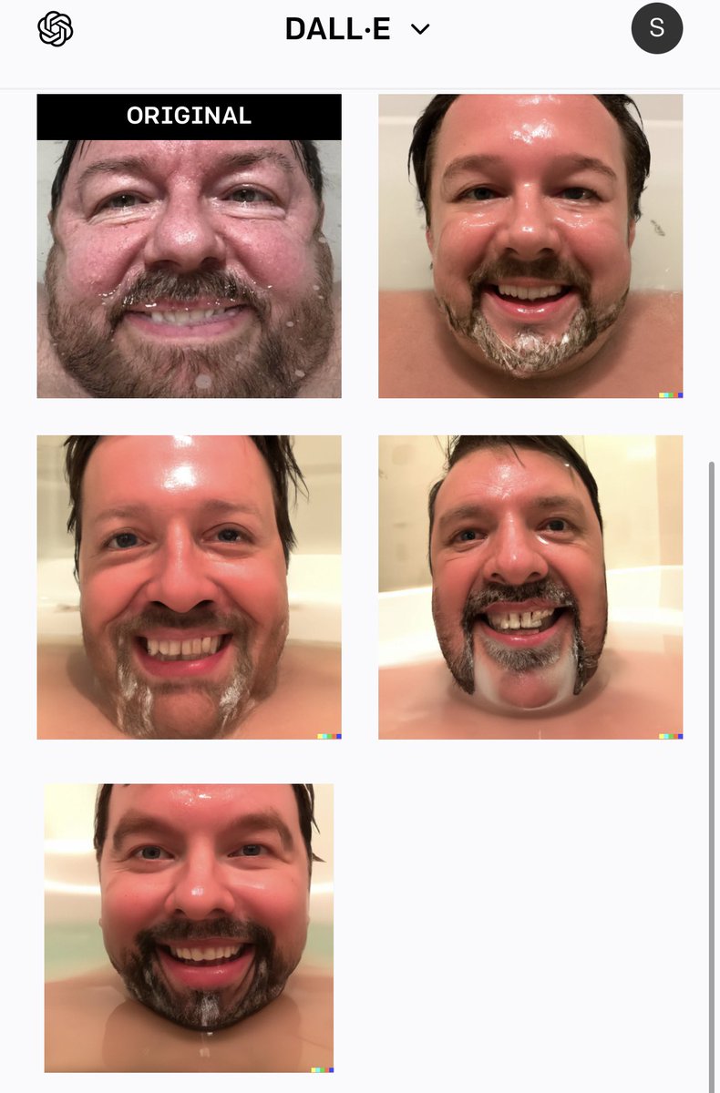 SaraChristiane's tweet photo. @rickygervais This is what DALL.E came up with… https://t.co/0nqj9dMiwB