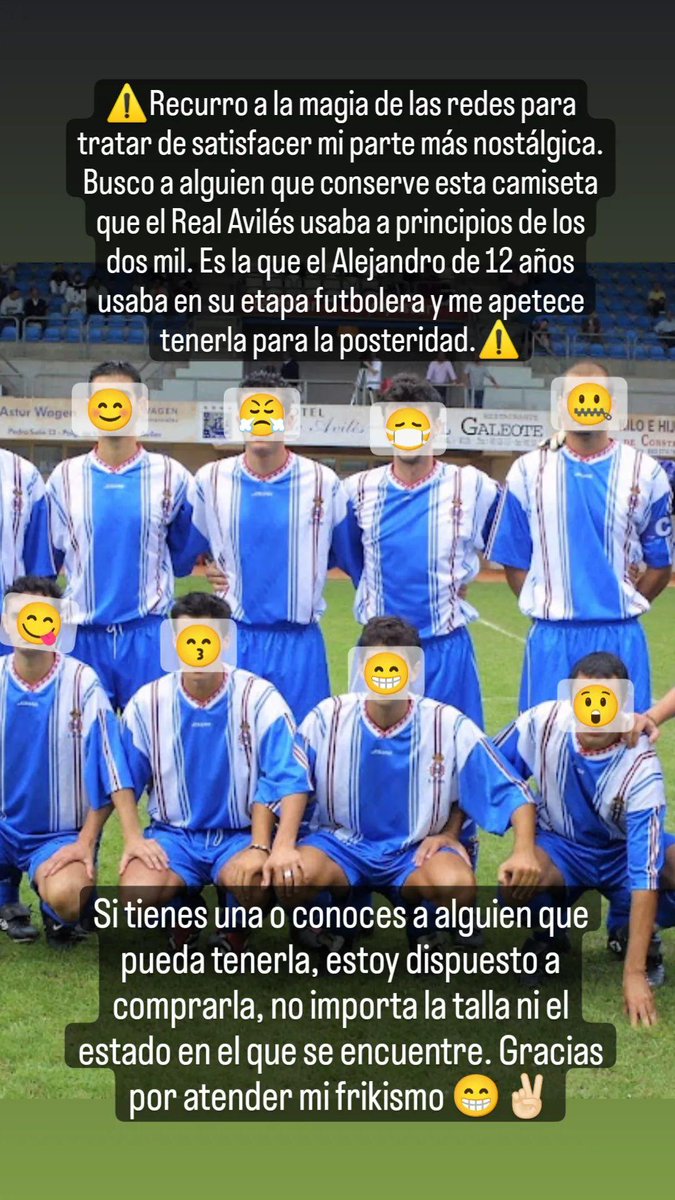 Tras un primer fracaso en Instagram vamos a probar si la magia de Twitter me ayuda a conseguir esta camiseta 'vintage' del @RealAvilesind 🫶🏻