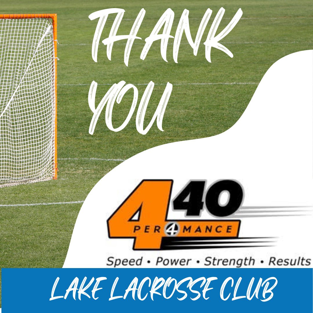 Thank you 440 Performance for your support of Lake Lacrosse!  

If you don’t know 440, they have custom sports performance training programs. They currently have some free speed clinics.  Check them out!!

@440performance