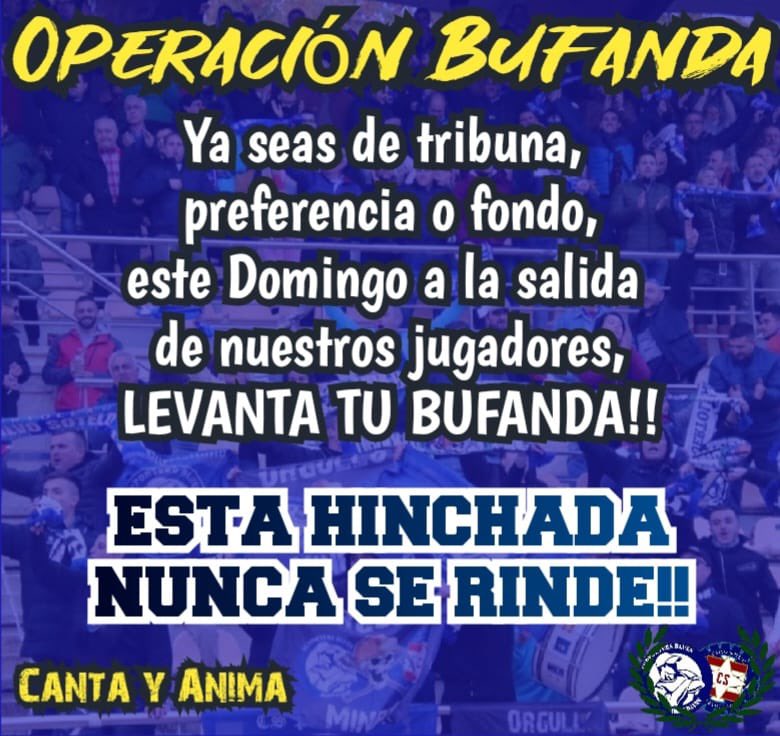 Este partido lo ganamos entre todos! Volvamos a llevar la bufanda al fútbol y lúcela orgulloso a la salida de los jugadores. Vamos a por todas <a href="/cspuertollanocf/">CS Puertollano CF</a> ! #SBB