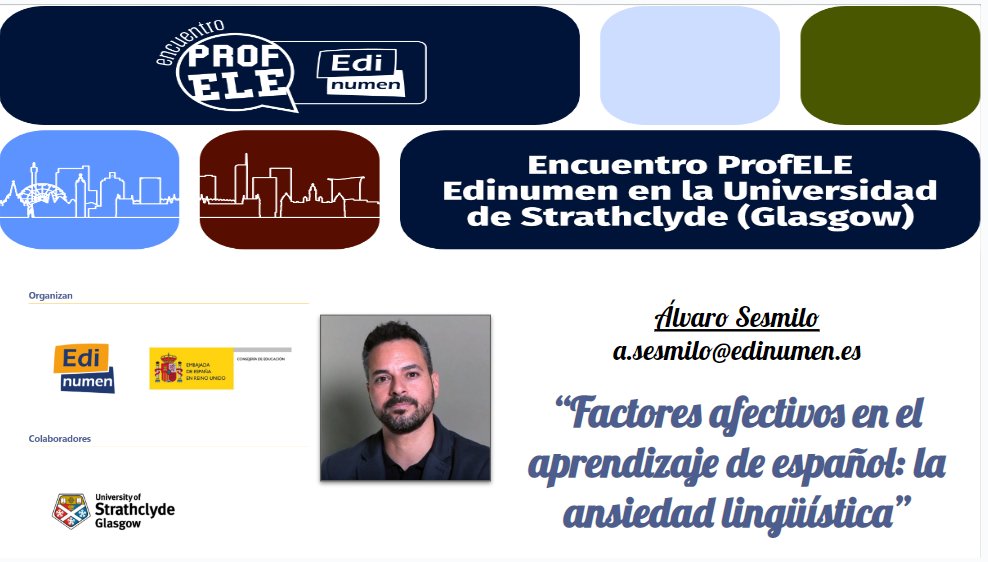 Alvaro_Sesmilo's tweet photo. Comenzamos el Encuentro #ProfELE en @UniStrathclyde en #Glasgow :) con @Edinumen y @consejeriauk Un cierre de lujo para la gira de formación en Reino Unido. https://t.co/FXBCjKH2NN