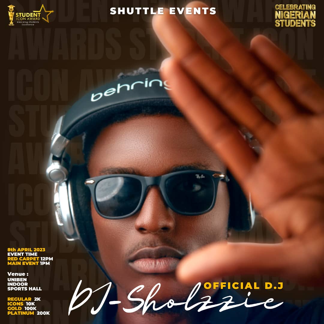 studenticon's tweet photo. The official Dj for the Student Icon Award had been unveiled 😍

Celebrity Dj Sholzzie🙌😍 https://t.co/L8xPyrX2Lz