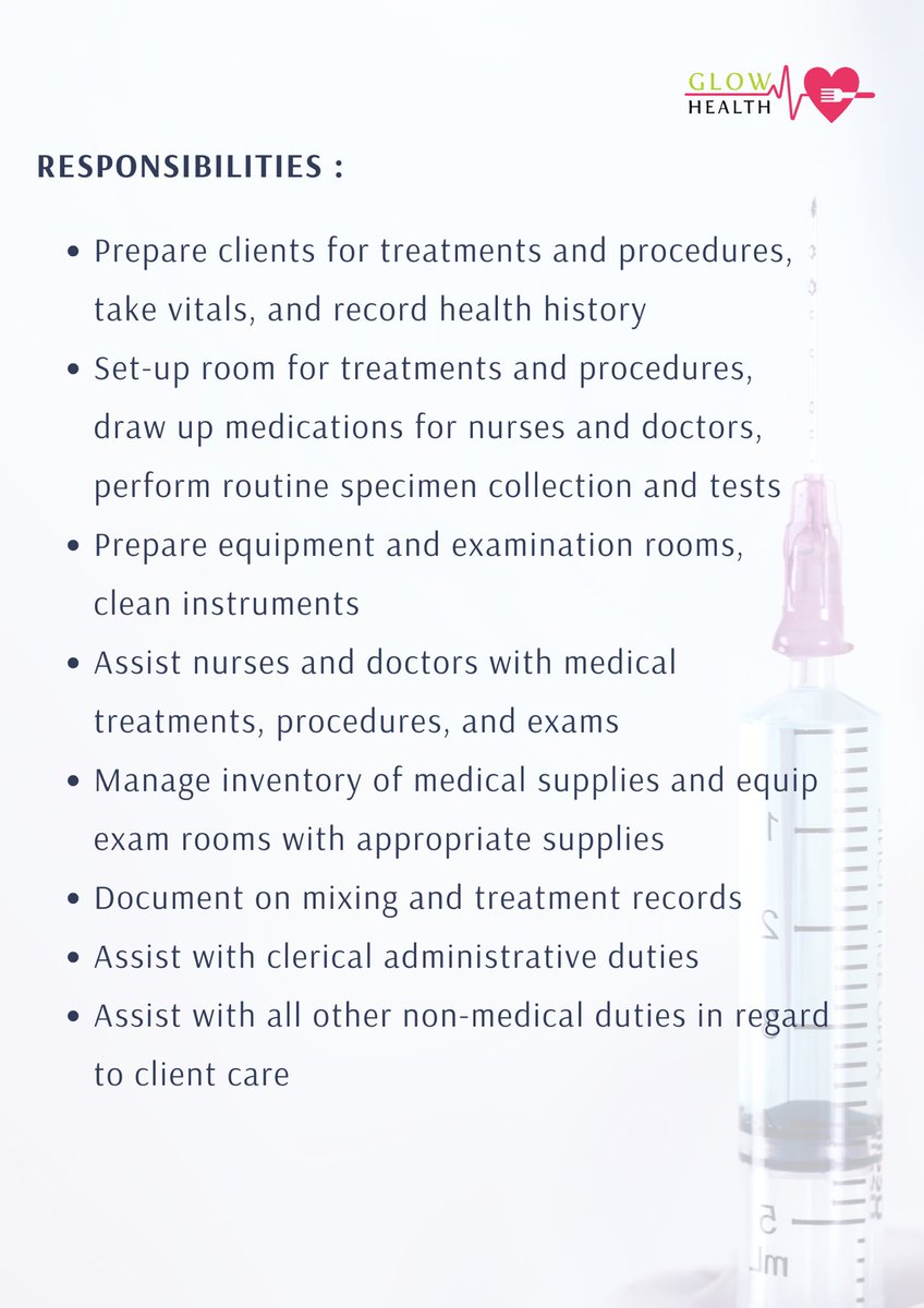 GLOWHealthNG's tweet photo. We are hiring! Interested in our medical assistant role? Apply using this link: https://t.co/t5IoK55M0D https://t.co/Xbo71PVYiW