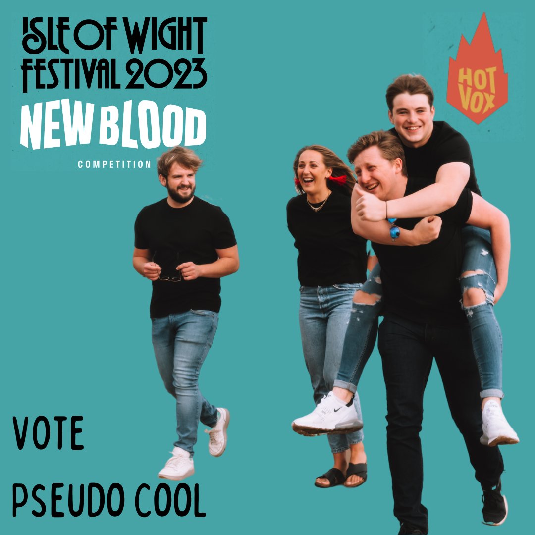 VOTE FOR US TO PLAY AT THE ISLE OF WIGHT FESTIVAL 2023! @IsleOfWightFest PLEEEEEEEEEEASE! Follow the link in our bio. We're in the @Hot_Vox New Blood Competition and have just a few weeks to collect your votes. Let's get some top notch dirty Pop from Wales on the line up isi?