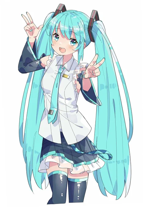 Wピース。 #初音ミク 