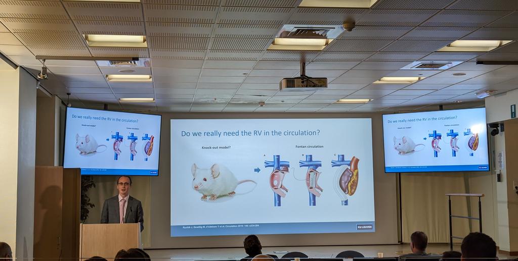 Do we have a knock-out model for the right ventricle 🐁? Yes we have! 
Fontan circulation it is! 
Great talk by <a href="/alexvdbruaene/">Alexander Vd Bruaene</a>