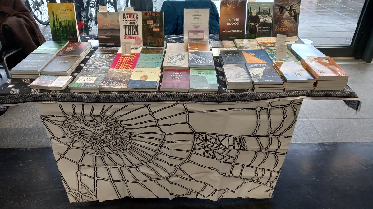 All set up at @DeptfordLounge for #deptfordlitfest come and say hello! #poetry #shortfiction#YAfiction #flashfiction #lgbtq+ #older women #localauthors #climatefiction #ecopoetry