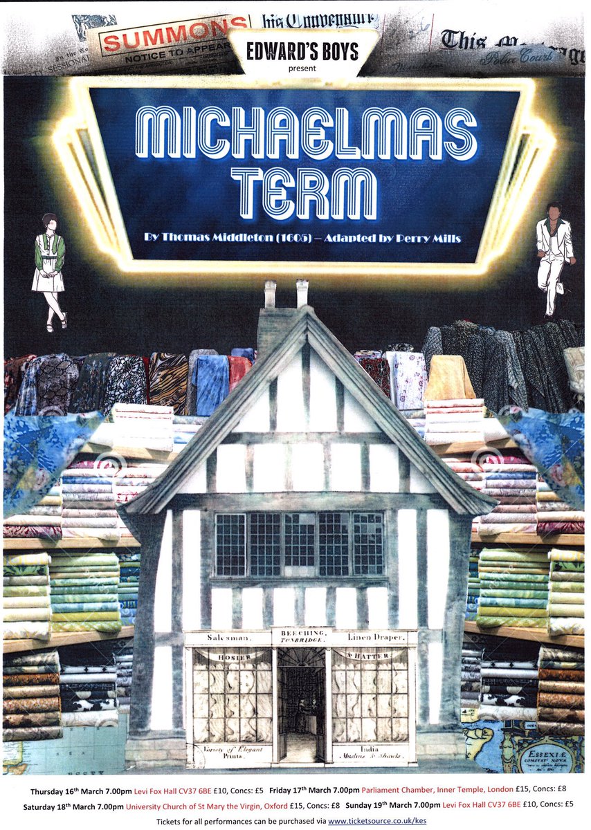 A very enjoyable evening watching the fantastic <a href="/Edwards_Boys/">Edward's Boys</a> performing Michaelmas Term at Inner Temple. I’m sure I spotted a few faces I saw in The Malcontent. Good luck with the next two performances.