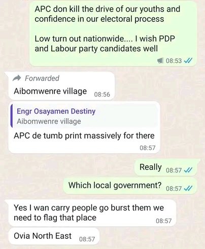 EDOLITES's tweet photo. APC is rigging massively in Ovia North East. Avbe izigha. #Thugs
ANTI - YOUTH PROGRESSIVE PARTY
#Edha https://t.co/ys0YkZEFrj