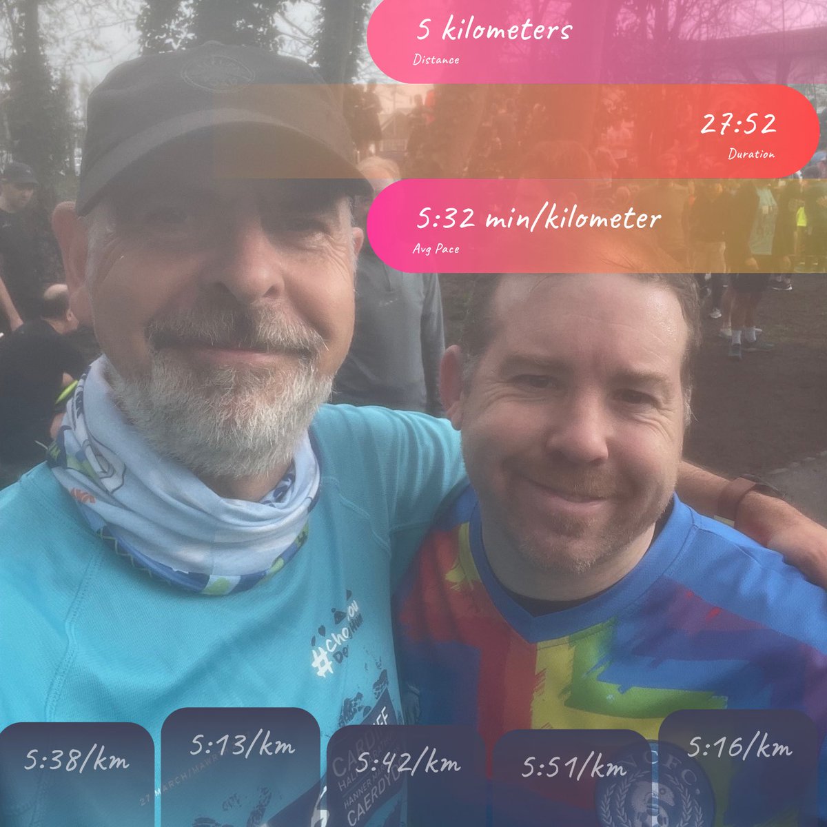 AWeltch's tweet photo. Another rare sub-28 5k at @cardiffparkrun this morning- thanks to @tom_anyname for pacing and the volunteers for making it possible. #oldmanrunning #parkrun #cardiffparkrun https://t.co/gQtpMJ0ubf