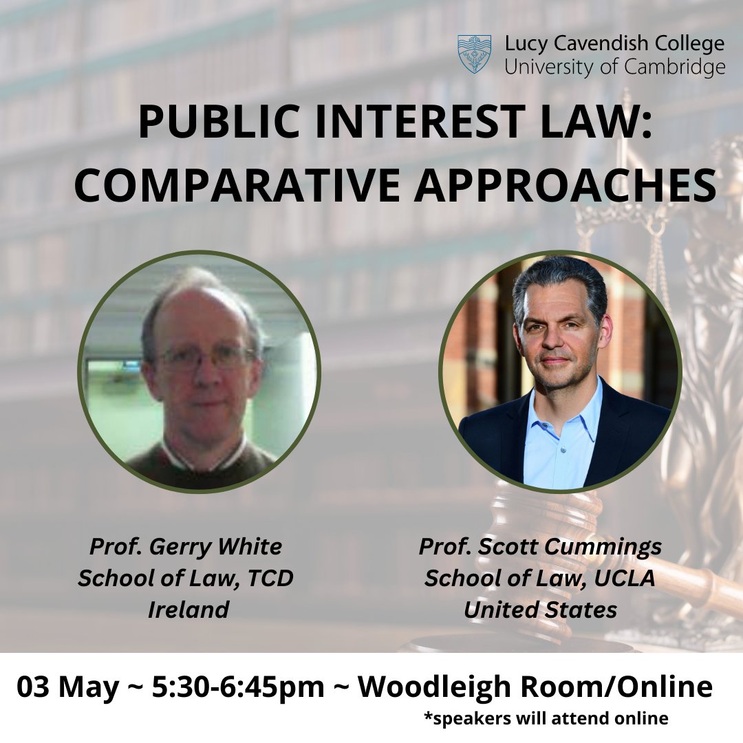 PILaw_Group's tweet photo. 📢Save the date! 3 May 2023 5:30-6:45pm (UK time)

Join us and learn more about #PublicInterestLaw from an international perspective. With distinguished speakers Prof. Gerry White &amp; Prof. Scott Cummings.

In-person: https://t.co/s5JhZt31MP

Online:  https://t.co/W73akZWWum https://t.co/ZNzCLldxC6