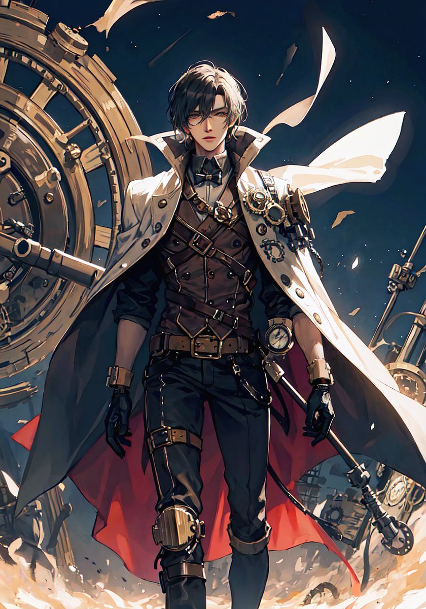 maximum_XD_'s tweet photo. I ❤️ Steampunk #Romance_Fantasy #RomanceFantasy #Rofan #Ropan #로판 #로판남주 #AI #Fantasy #Steampunk #stablediffusion #Stable_Diffusion https://t.co/5akOCy6XeV