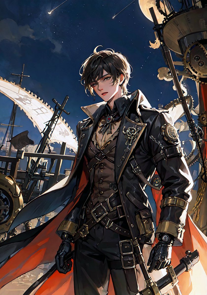 maximum_XD_'s tweet photo. I ❤️ Steampunk #Romance_Fantasy #RomanceFantasy #Rofan #Ropan #로판 #로판남주 #AI #Fantasy #Steampunk #stablediffusion #Stable_Diffusion https://t.co/5akOCy6XeV