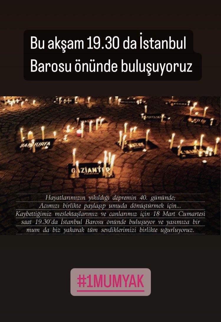 Unutturmalarına da acımızı normalleştirmelerine de izin vermeyeceğiz, #mumyak #DepremiUnutmaUnutturma #deprem