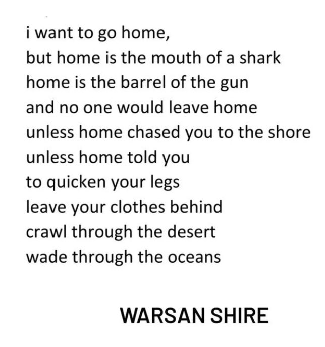 Everyone deserves to feel safe, and find somewhere the can belong. No one can understand the trauma and pressure of leaving your home, family and country until it happens to you, we think Respect and empathy should lead all debates and discussions around such a sensitive issue.