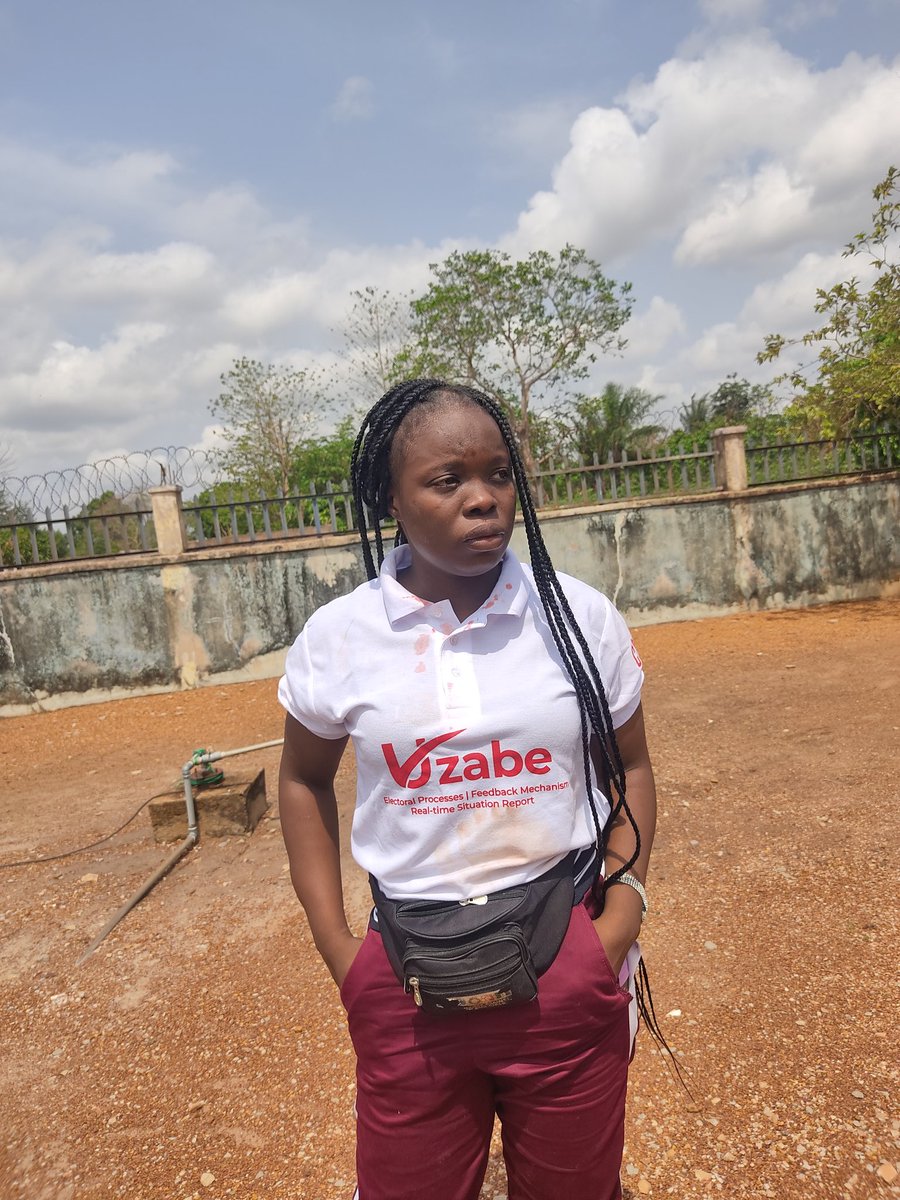 Today I went to my polling unit to perform my civic duty...APC thugs  followed me to my polling booth insisting I vote APC, of course I refused and voted my preferred candidate after much struggle to tear my ballot paper, Infront of the already bought over security men and INEC.