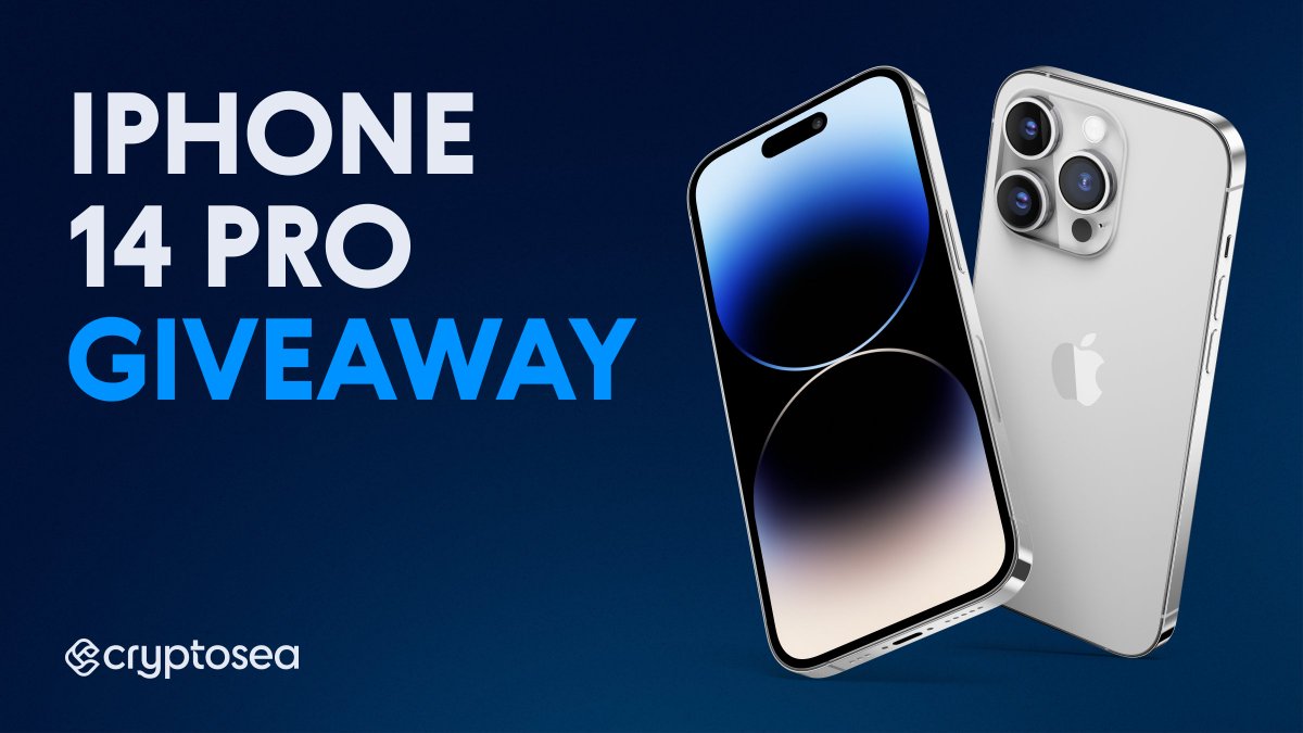 iPhone 14 Pro Giveaway! 🎉

How to participate:
• Like &amp; RT
• Follow <a href="/cryptoseacom/">CryptoSea</a> <a href="/rovercrc/">Crypto Rover</a> <a href="/Sem260/">Sem Agterberg</a> <a href="/OfficialTravlad/">Travladd Crypto 𐤊</a>

Extra entry on IG at cryptoseacom

The winner will be picked in precisely 72 hours!