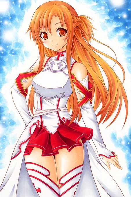 こんばんはー。ソードアート・オンラインアスナさんのイラストです。#SAO #コピック 