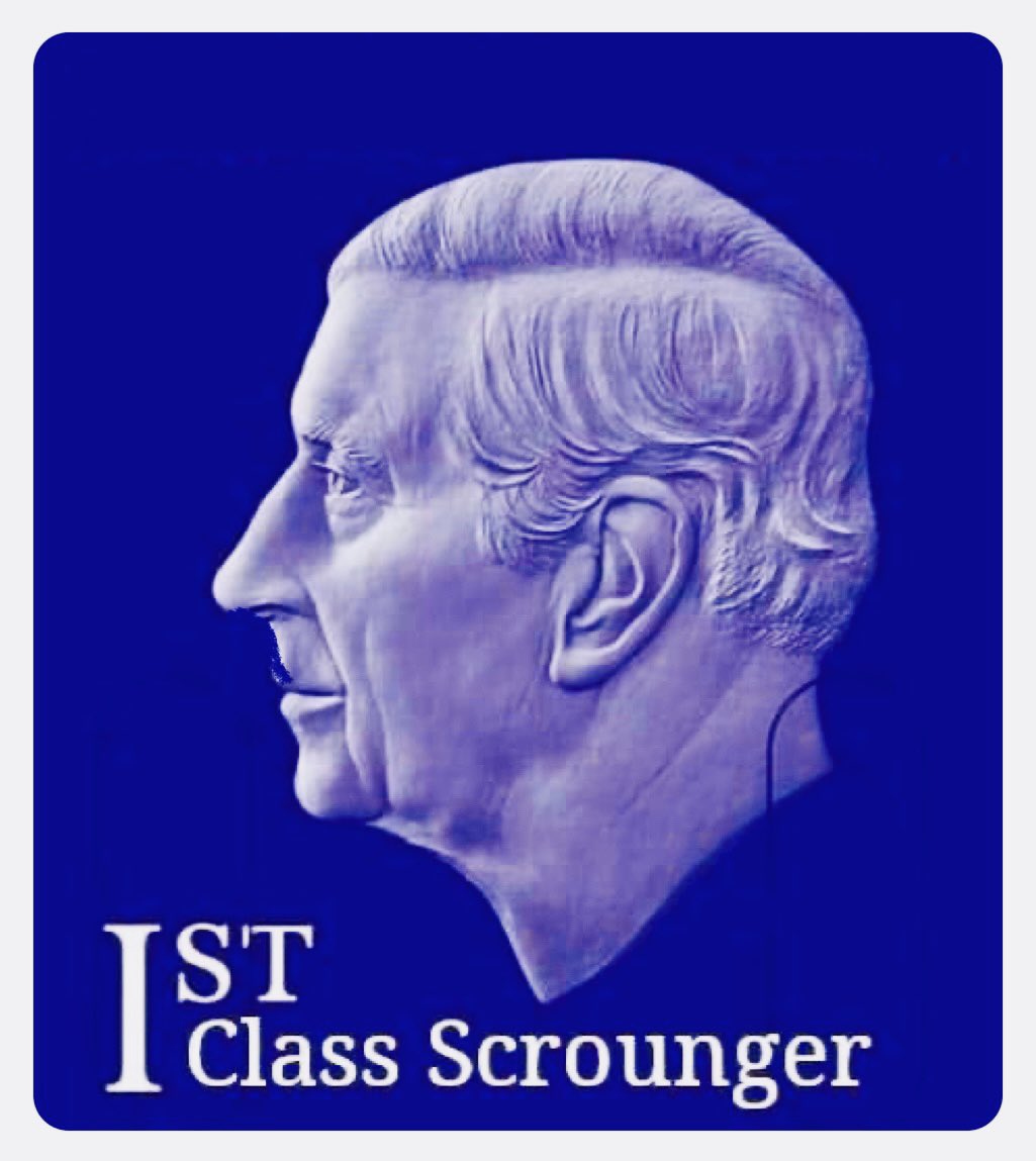 RobbingHoodJnr's tweet image. 1st Class Scrounger.

#EndTheMonarchy
#AbolishTheMonarchy