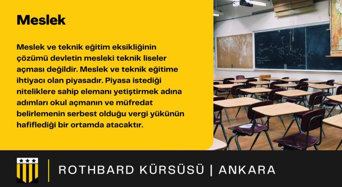 Piyasa istediği niteliklere sahip elemanı yetiştirmek adına adımları uygun ortam sağlandığında atacaktır.
