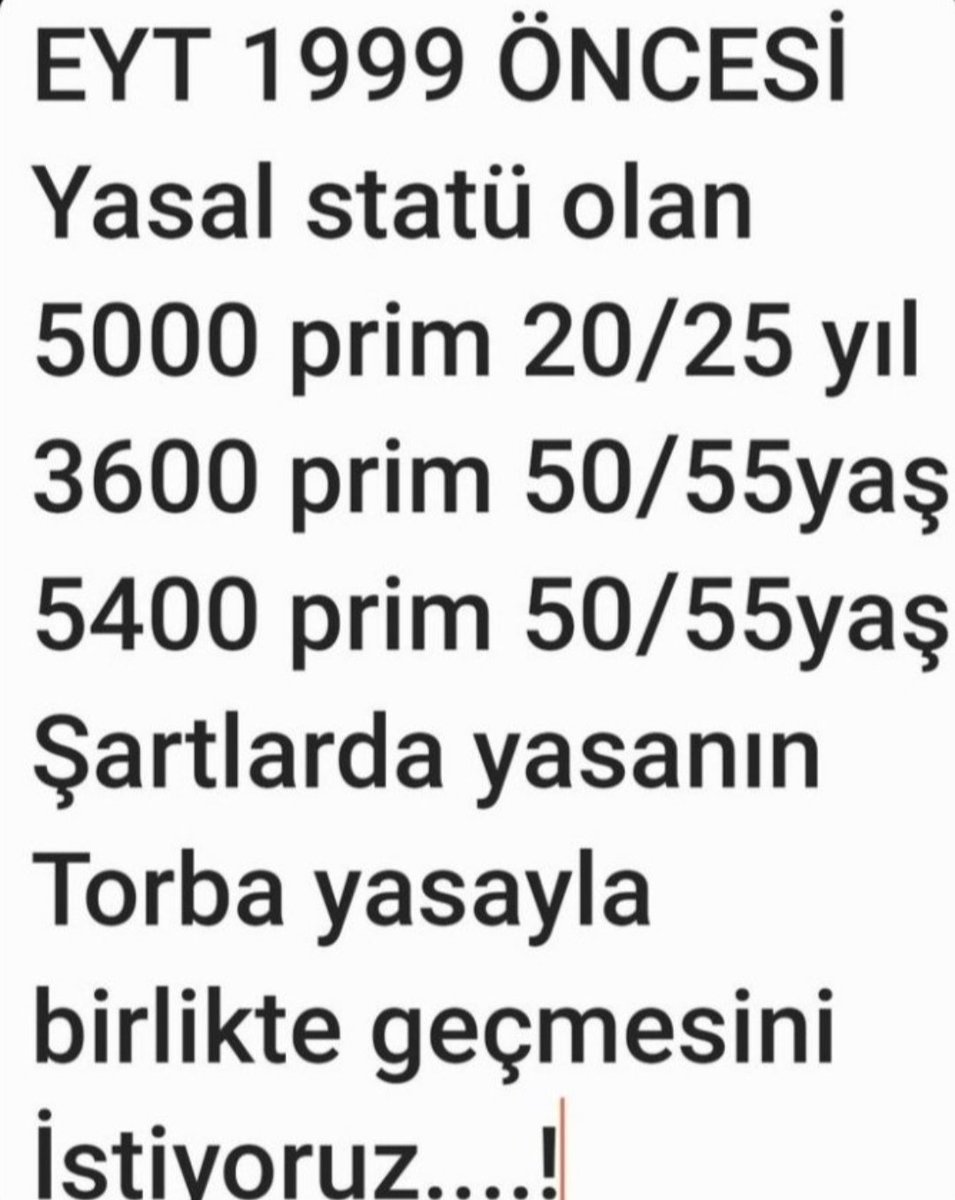 Tam olarak hakkımız bu.... 

#5binKısmiAboAcilTorbaya