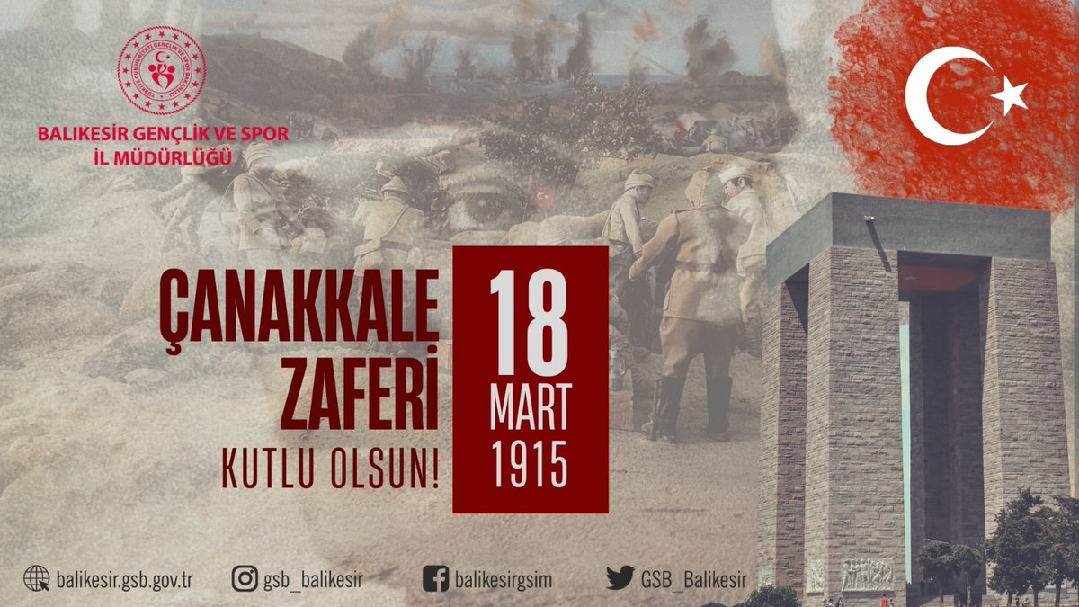 18 Mart Şehitleri Anma Günü ve #Çanakkale Zaferi’nin 108’inci yıl dönümünde başta Gazi Mustafa Kemal Atatürk olmak üzere Çanakkale’yi geçilmez kılan şanlı ecdadımıza saygı ve şükranla anıyoruz. #18MartÇanakkaleZaferi