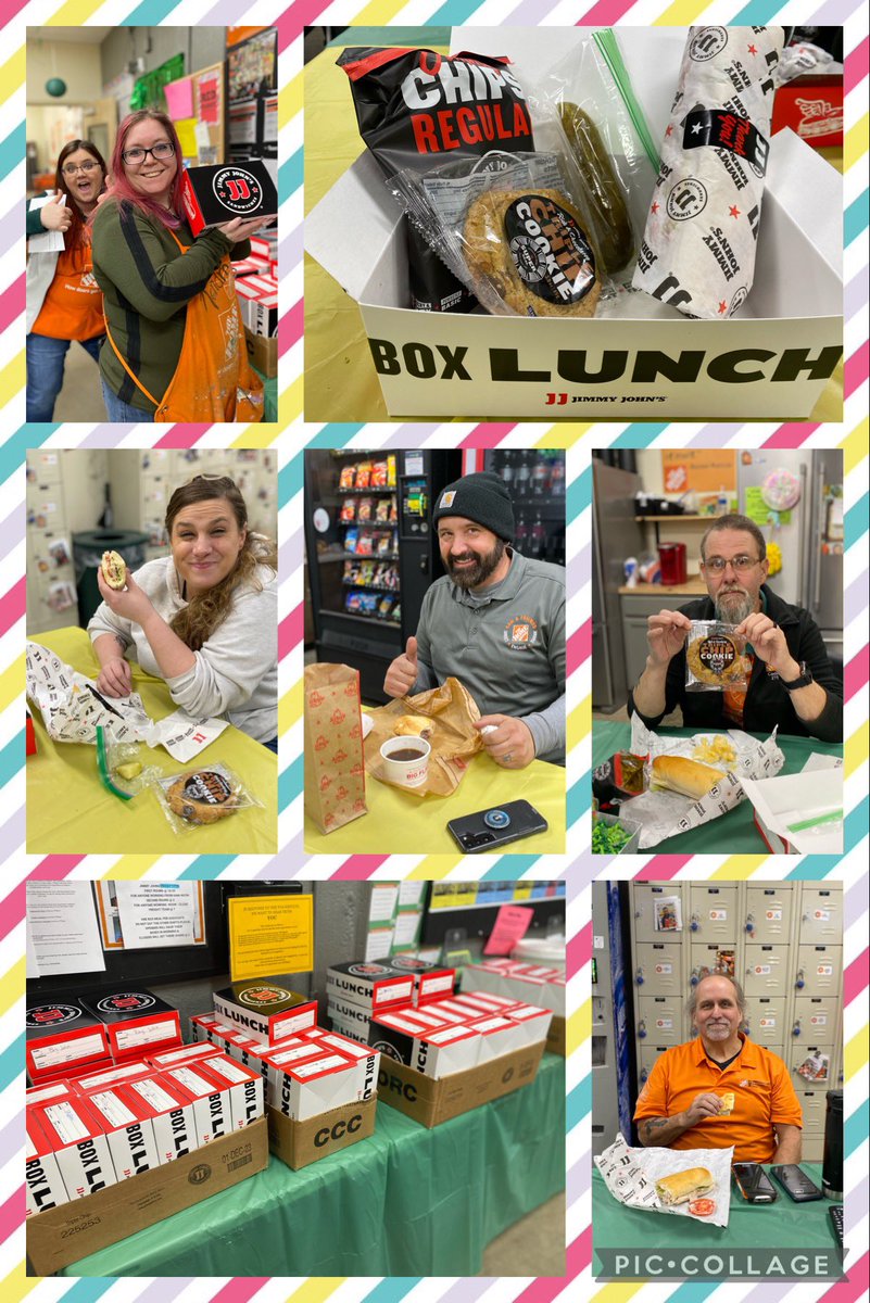 HomeDepotCadill's tweet photo. About lunch yesterday… 😃🥰🍪 #springspiritweek #springsuccesssharing2023 #jimmyjohns #wizardofoz #funcommittee2752 https://t.co/VfEZbgbqfa