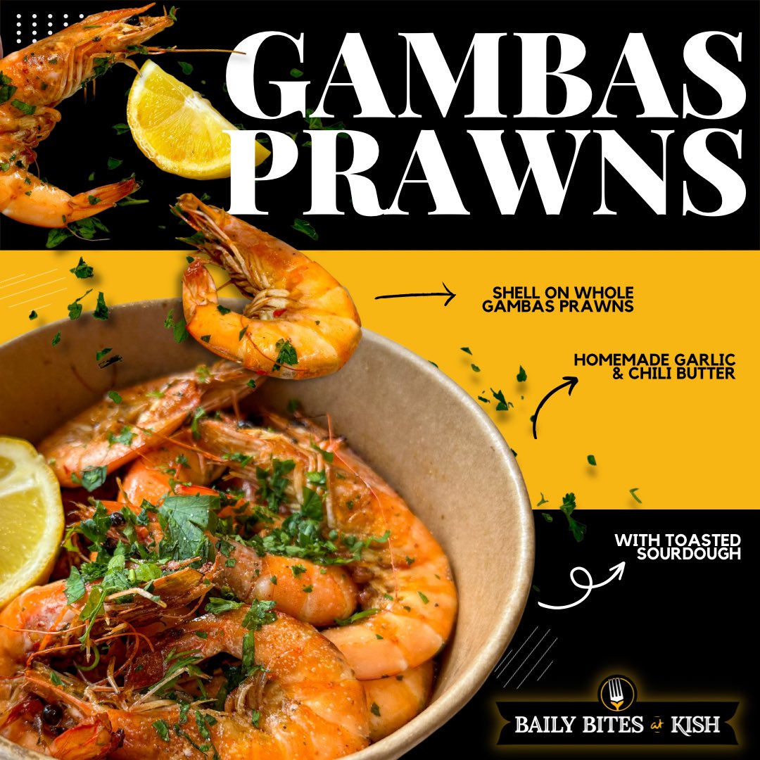 Perfect day for Gambas Prawns 🦐🍞🥣

Our delicious whole, shell on, gambas prawns with homemade garlic & chili butter served with toasted sourdough bread 

Stop by on the West pier for more tasty bites

We’re open 10am - 5:30pm

#lunch #prawns #gambaprawns #seafoodlover #foodvan