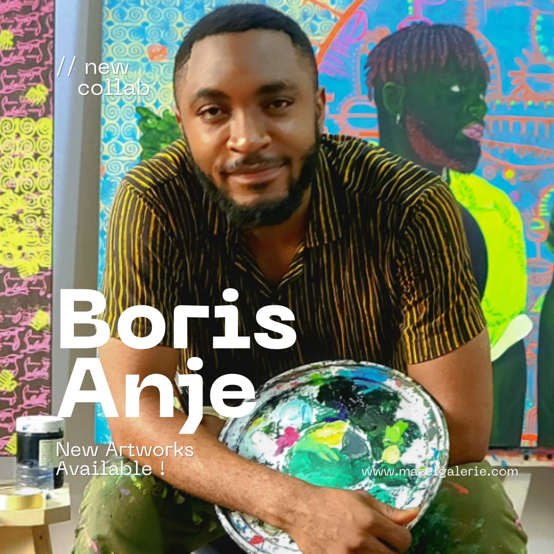We are glad to announce our #newcollaboration with   #BorisAnje aka #Anjel
A selection of his paintings is already available at the gallery !
#AfricanArt #AfricanPainter #Cameroon