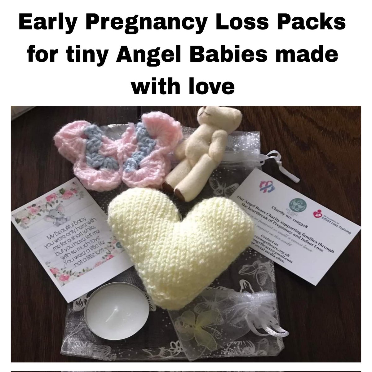 #EarlyPregnancyLossPacks #OurAngelBearsCharity #NHSTrusts #EPAU #BreakingTheSilenceOfBabyloss #BabylossAwareness #AllBabiesMatter 💖💙