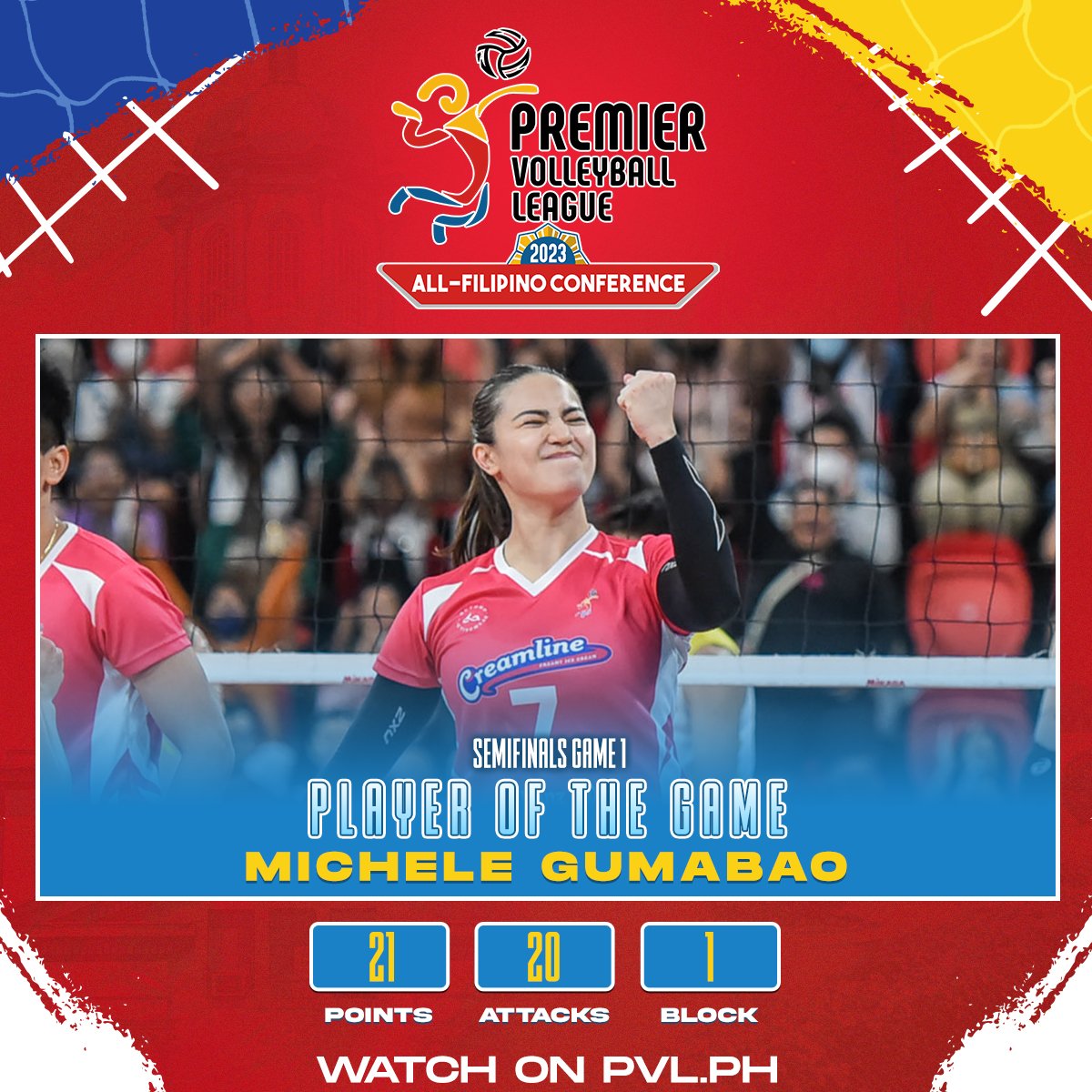 pvlph's tweet photo. MG SHOW!

#PVL2023 #TheHeartOfVolleyball 

Catch the game on https://t.co/3GMAfKqYp5, One Sports, One Sports+ or Cignal Play https://t.co/ZhYu0eU4Rf